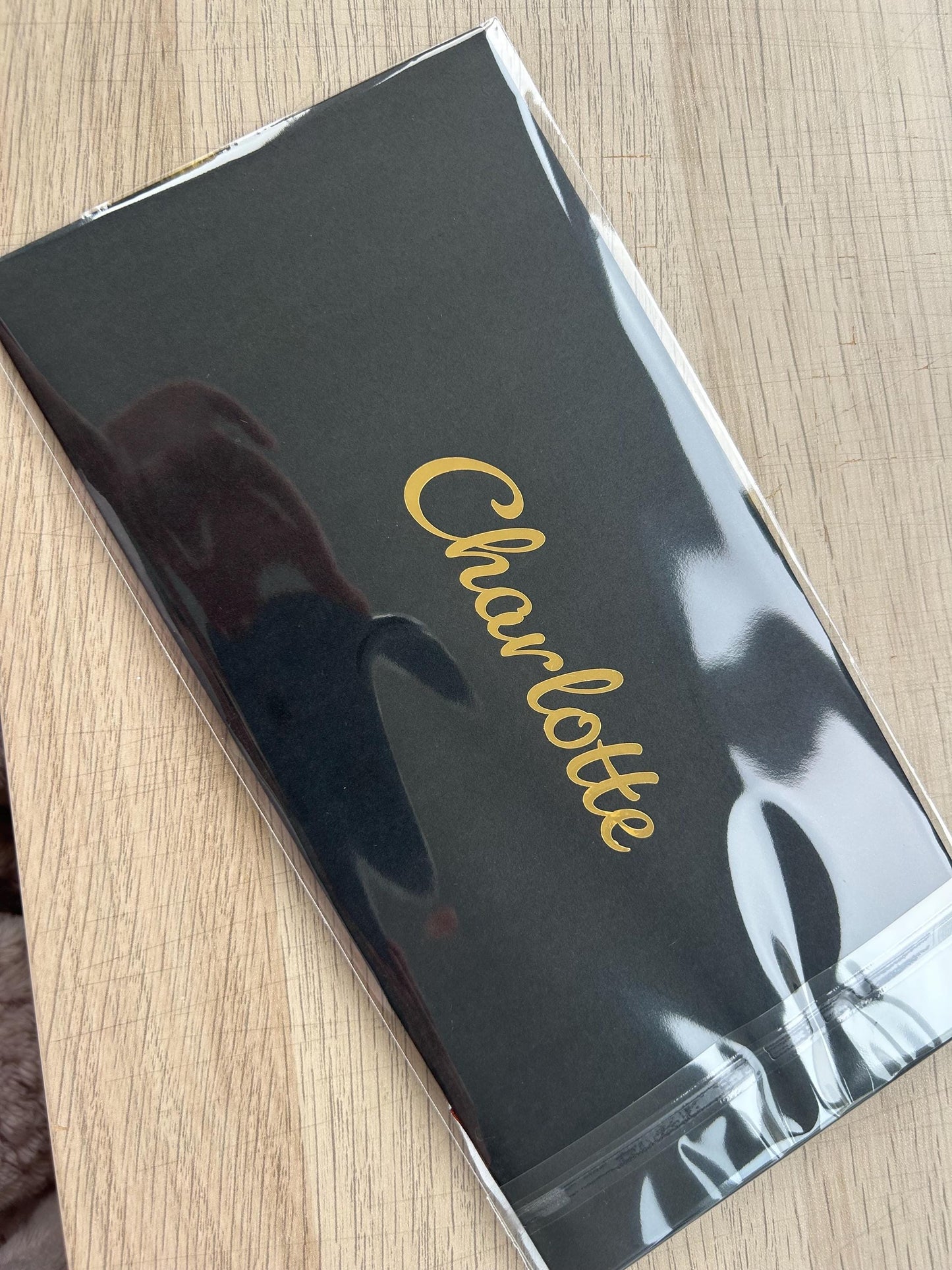 Personalised Black Bow Tied Gift Envelope with Ribbon, Voucher Envelope, Christmas, Luxury Money Envelope, Christmas Gift, 22cm x 11cm