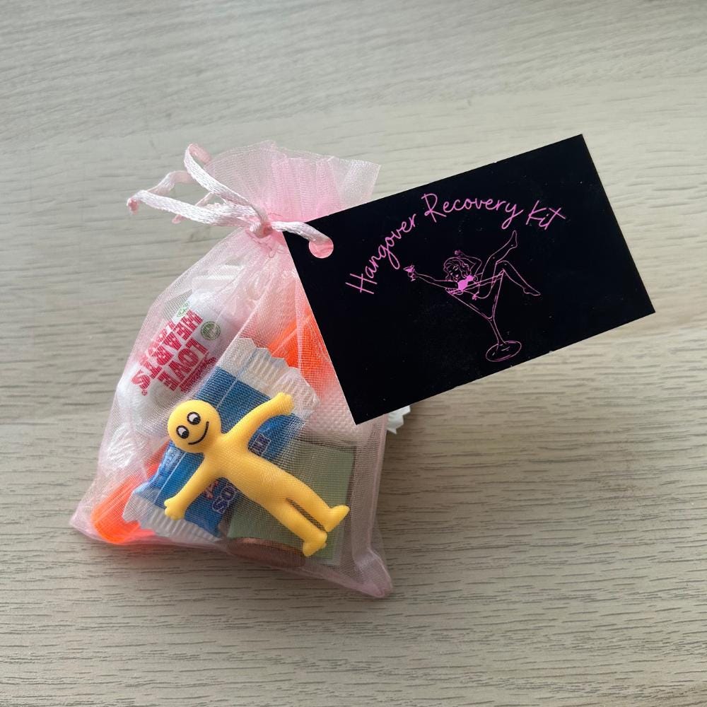 Personalised Hangover Recovery Kit Gift | Funny Hangover Survival Kit | Hen Party Favour | Wedding Recovery Bag | Morning After Gift