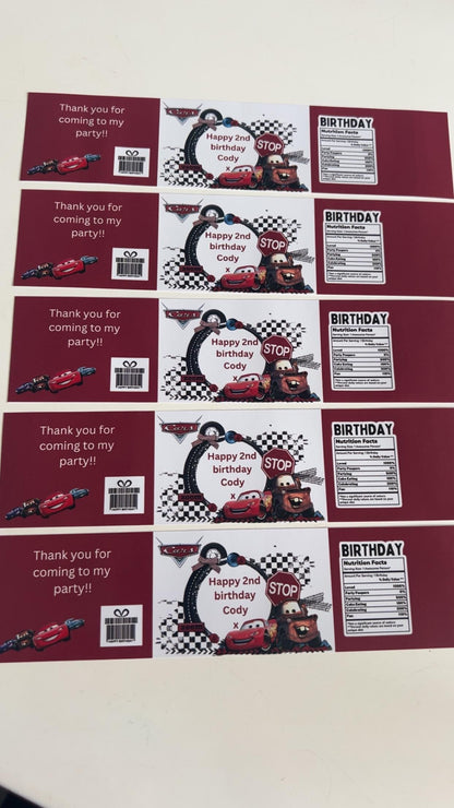 Personalised [DESIGN NAME] Fruit Shoot bottle labels for children's birthday parties