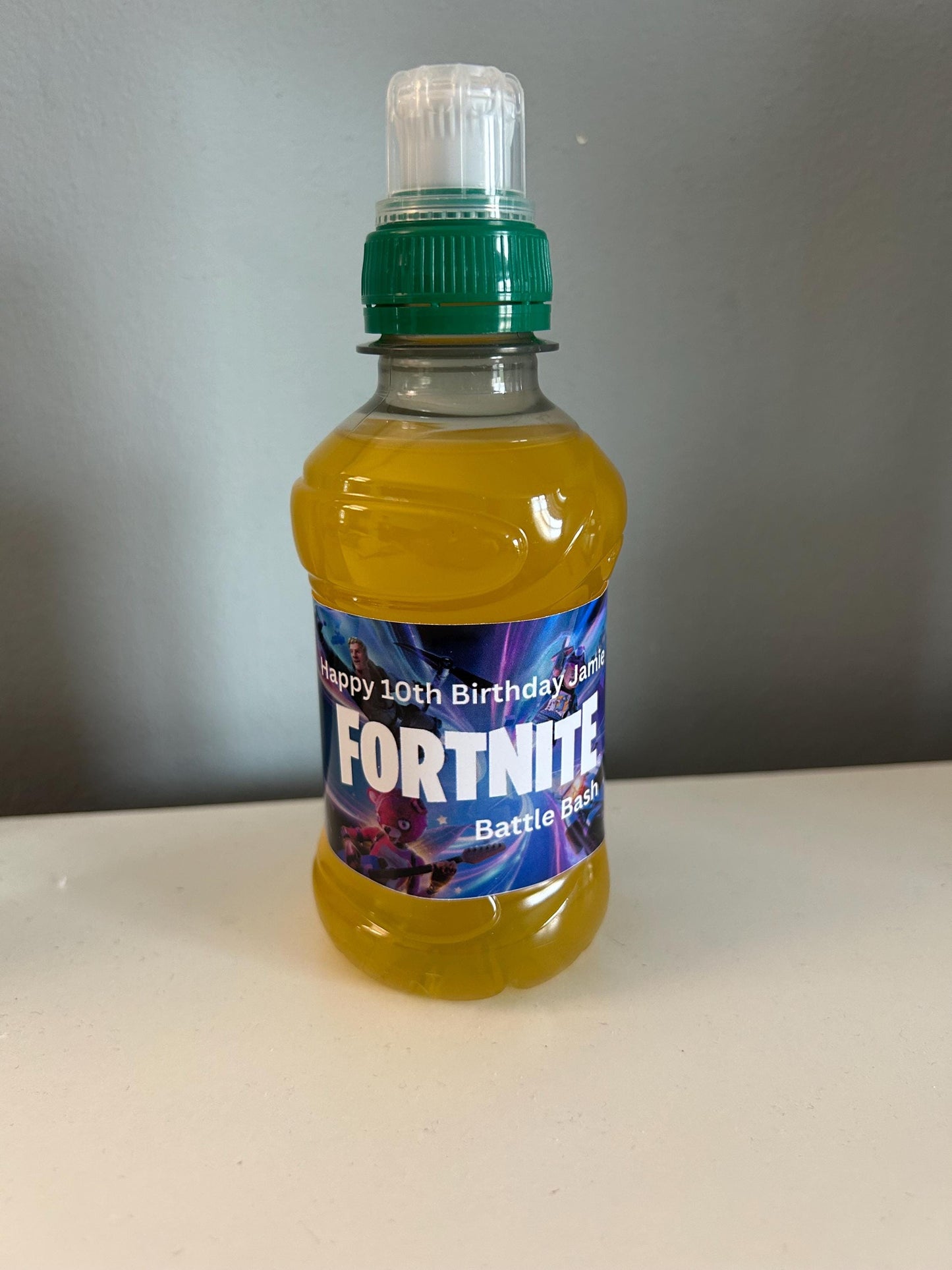 Personalised Fortnite  Battle Royale Fruit Shoot bottle labels for children's birthday parties