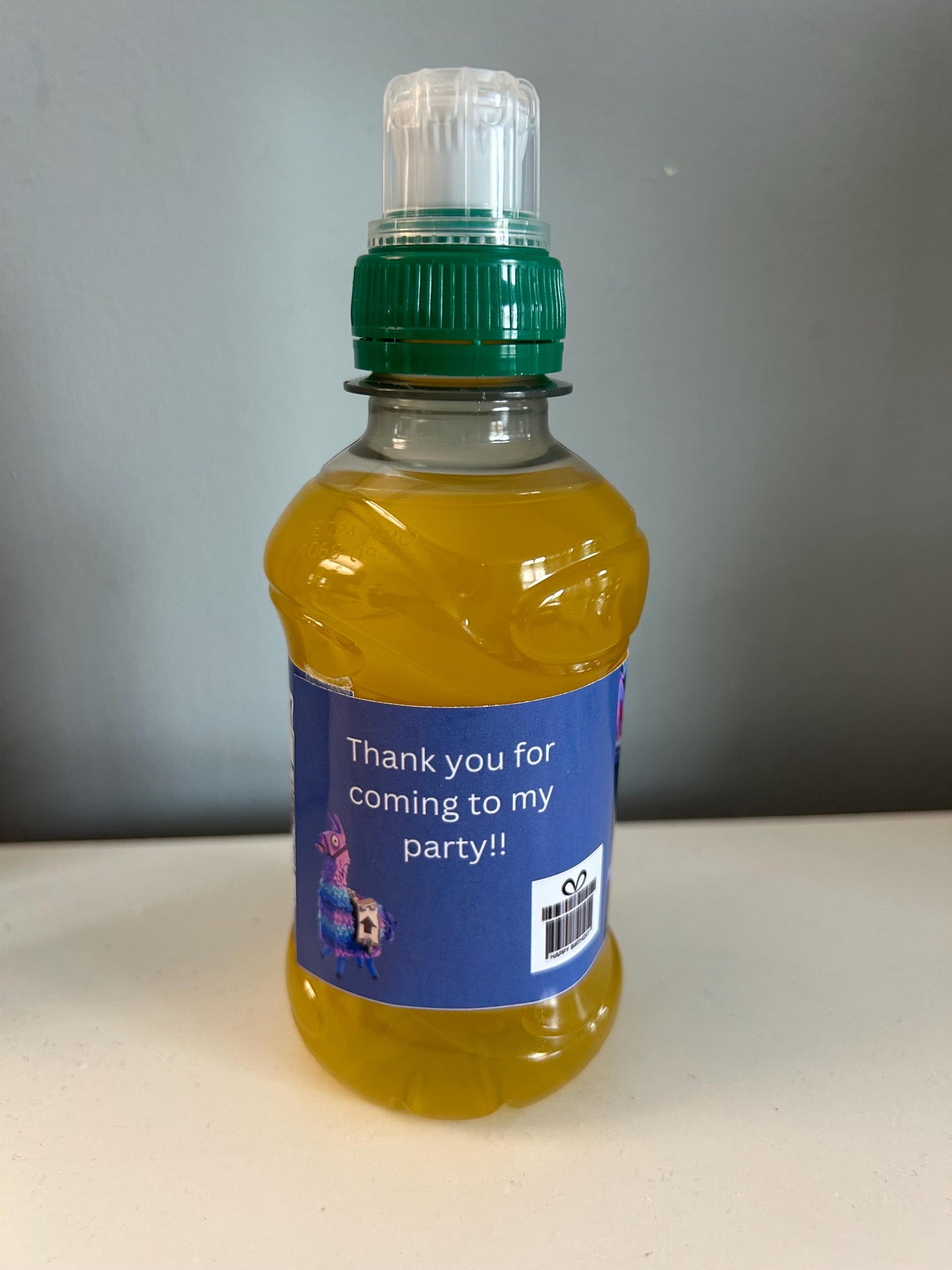 Personalised Fortnite  Battle Royale Fruit Shoot bottle labels for children's birthday parties