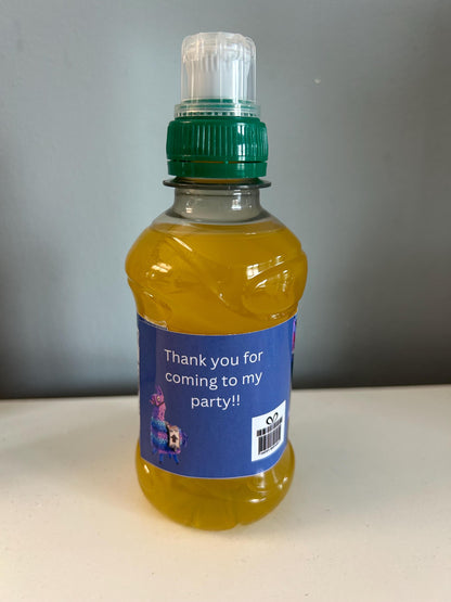 Personalised Fortnite  Battle Royale Fruit Shoot bottle labels for children's birthday parties