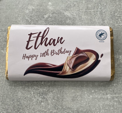 Personalised Sweet Chocolate Bar Wrapper For Galaxy Birthday Xmas Valentine GIFT