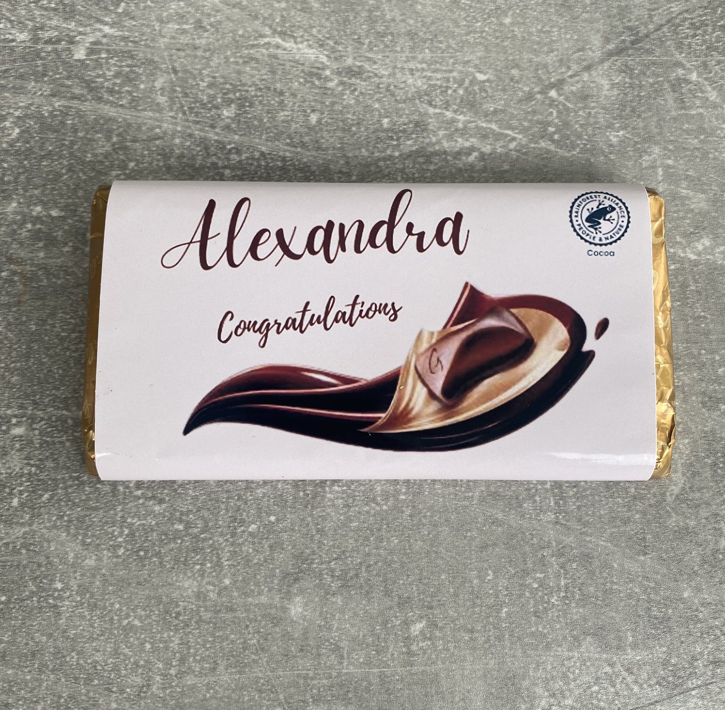 Personalised Sweet Chocolate Bar Wrapper For Galaxy Birthday Xmas Valentine GIFT
