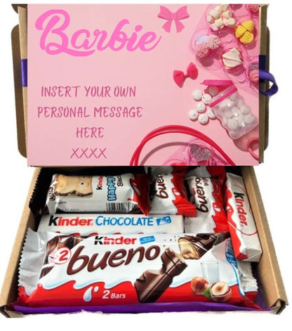 Chocolate Kids Gift Selection Box Personalised Hamper Minecraft Barbie And More Choose Cadbury or Kinder