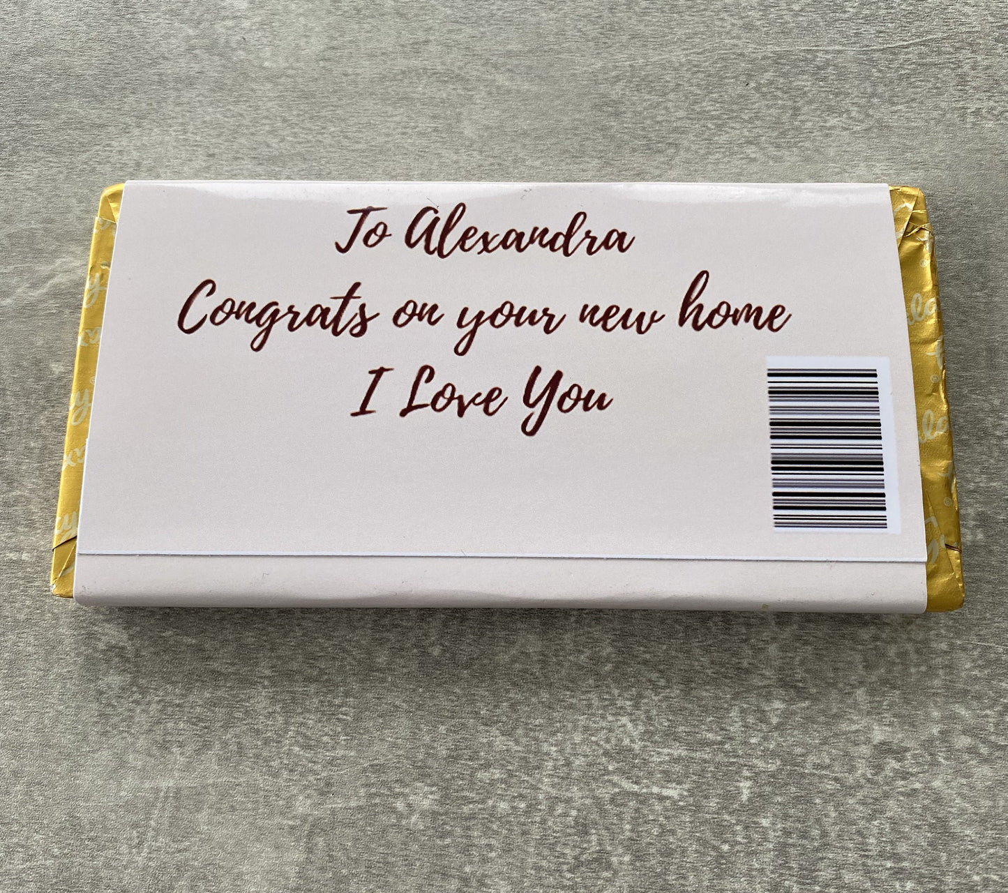 Personalised Sweet Chocolate Bar Wrapper For Galaxy Birthday Xmas Valentine GIFT