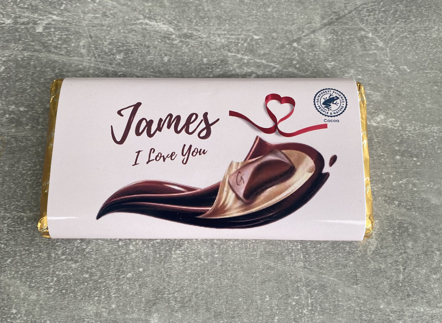 Personalised Sweet Chocolate Bar Wrapper For Galaxy Birthday Xmas Valentine GIFT