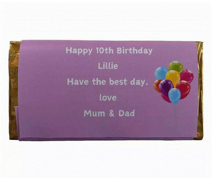 Personalised Stitch Chocolate Bar Wrapper Birthday Christmas Easter Gift