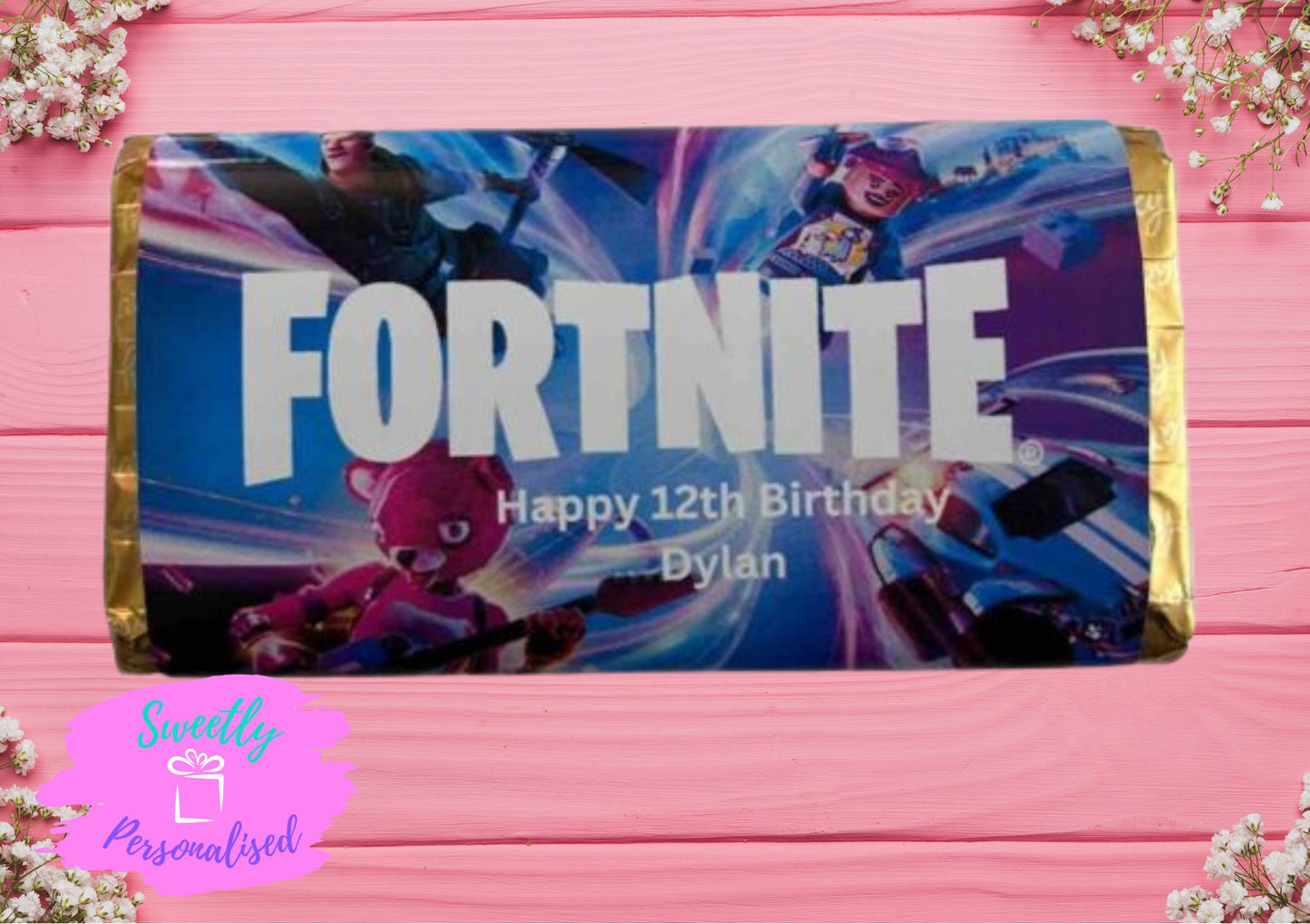 Personalised Gamer Battle Royale Chocolate Bar Wrapper Birthday Christmas Easter Gift