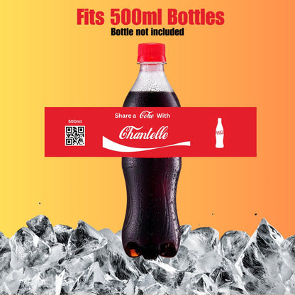 4 x Personalised Novelty 'Share a Cola' 500ml Bottle Label Wrapper Birthday Father's Fathers Day Dad Christmas Xmas