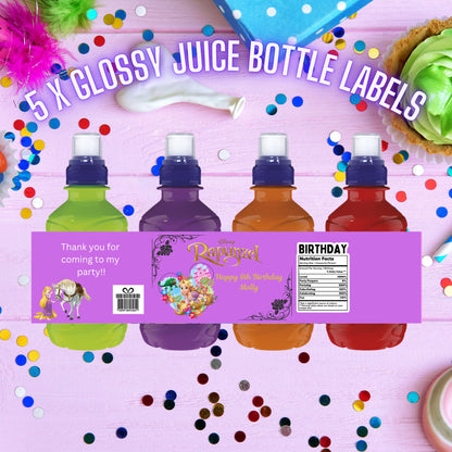 5 X Personalised Fruit Shoot Wrapper Labels Christening Communion Birthday Christmas Novelty