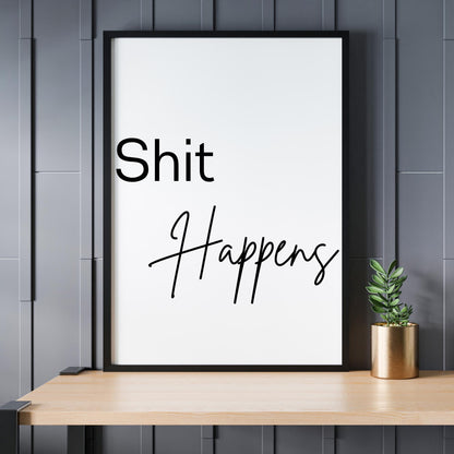 A4 Bathroom Art Poster Print Contemporary Wall Funny Toilet Home Picture Novelty