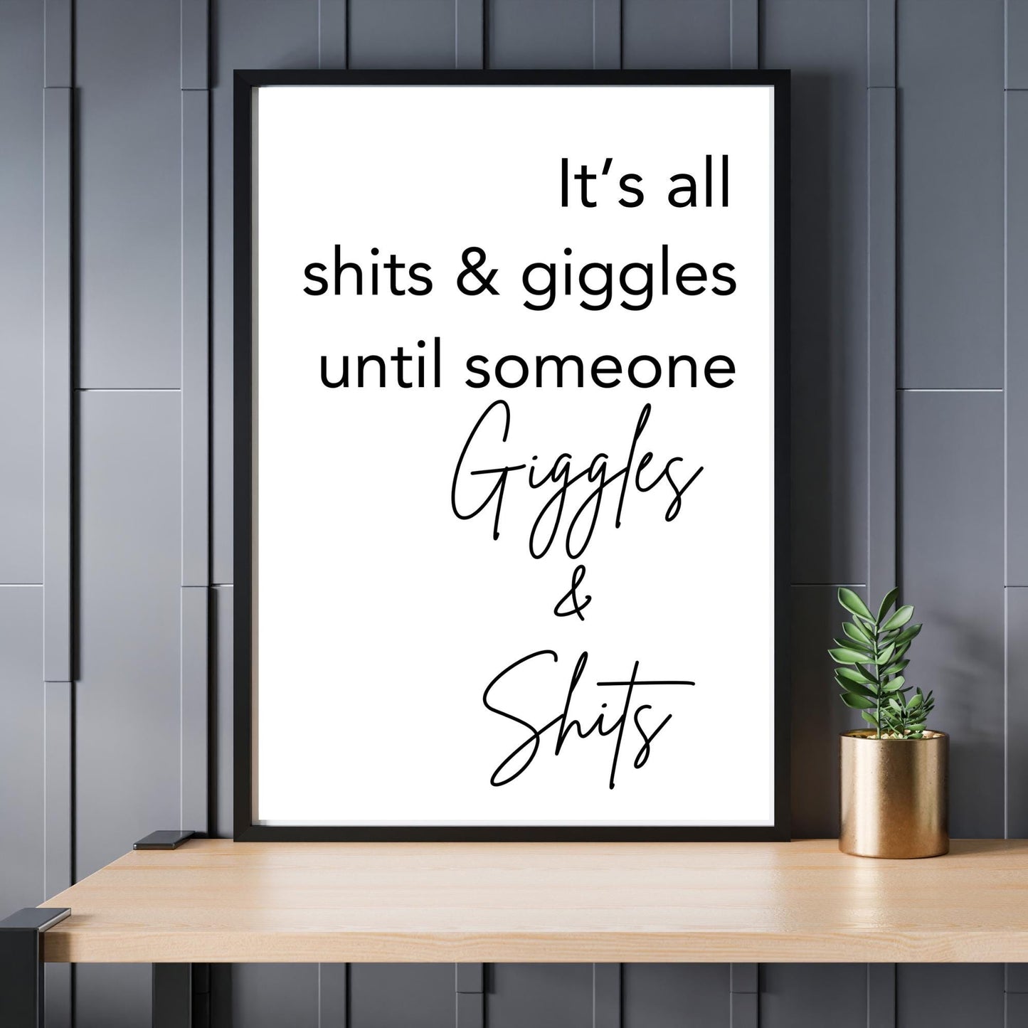 A4 Bathroom Art Poster Print Contemporary Wall Funny Toilet Home Picture Novelty