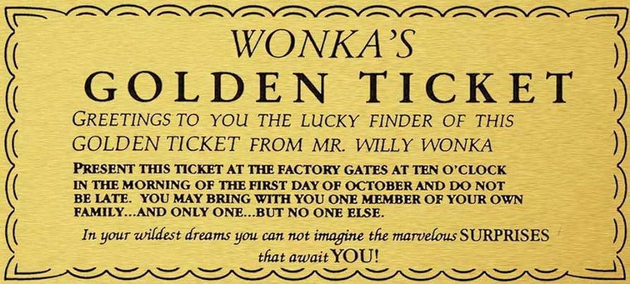 Wonka Bar Hamper Box with Golden Ticket | Chocolate Bar Wrapper Set | Wonka Inspired Party Gift | Movie Theme Candy Box | Personalised Gift