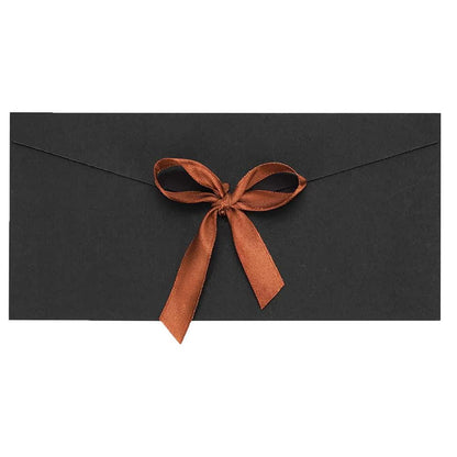 Black Bow Tied Gift Envelope with Ribbon, Voucher Envelope, Christmas, Luxury  Money Envelope, Christmas Gift, Christmas Gifts 22cm x 11cm