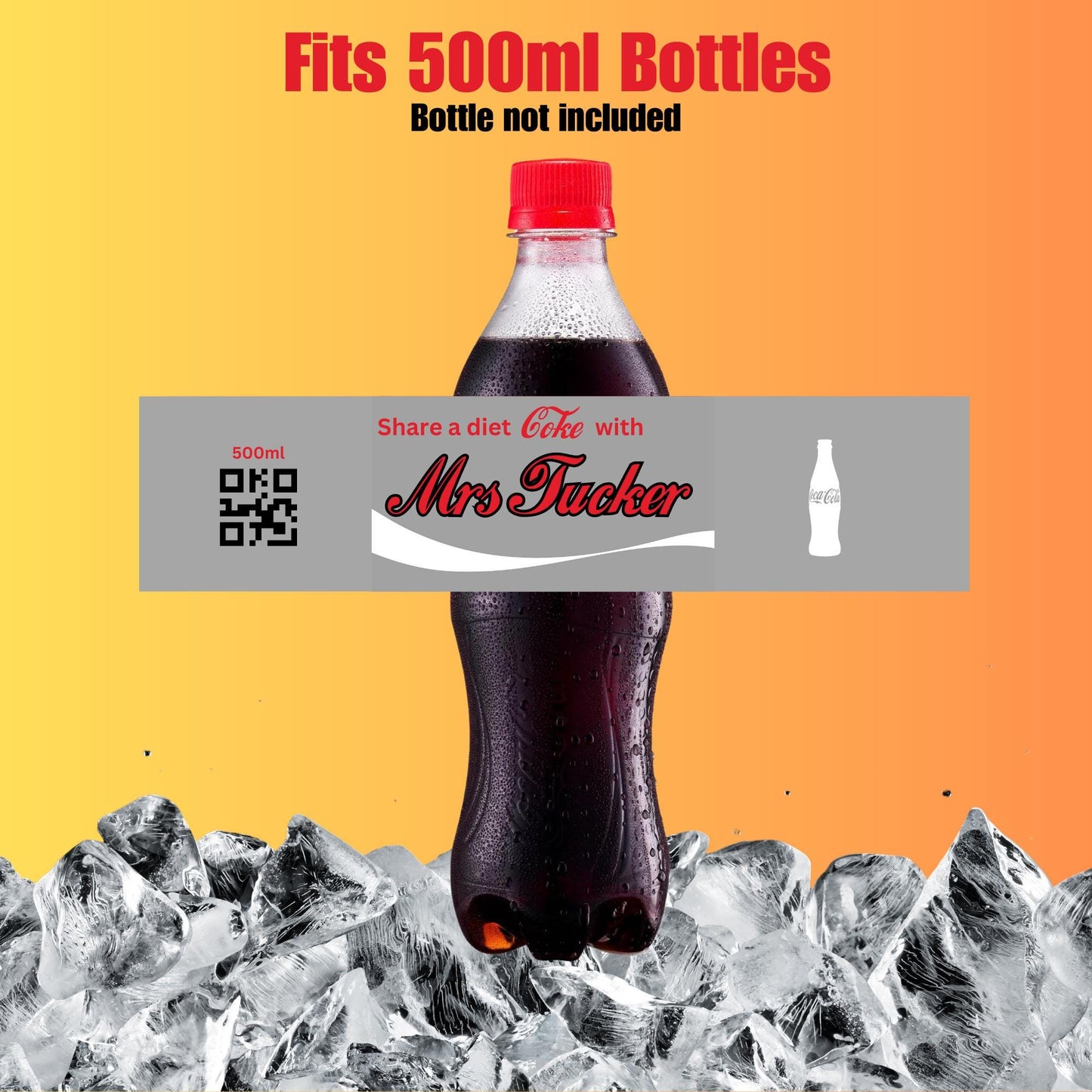 4 x Personalised Novelty 'Share a diet Cola' 500ml Bottle Label Wrapper Birthday Father's Fathers Day Dad Christmas Xmas