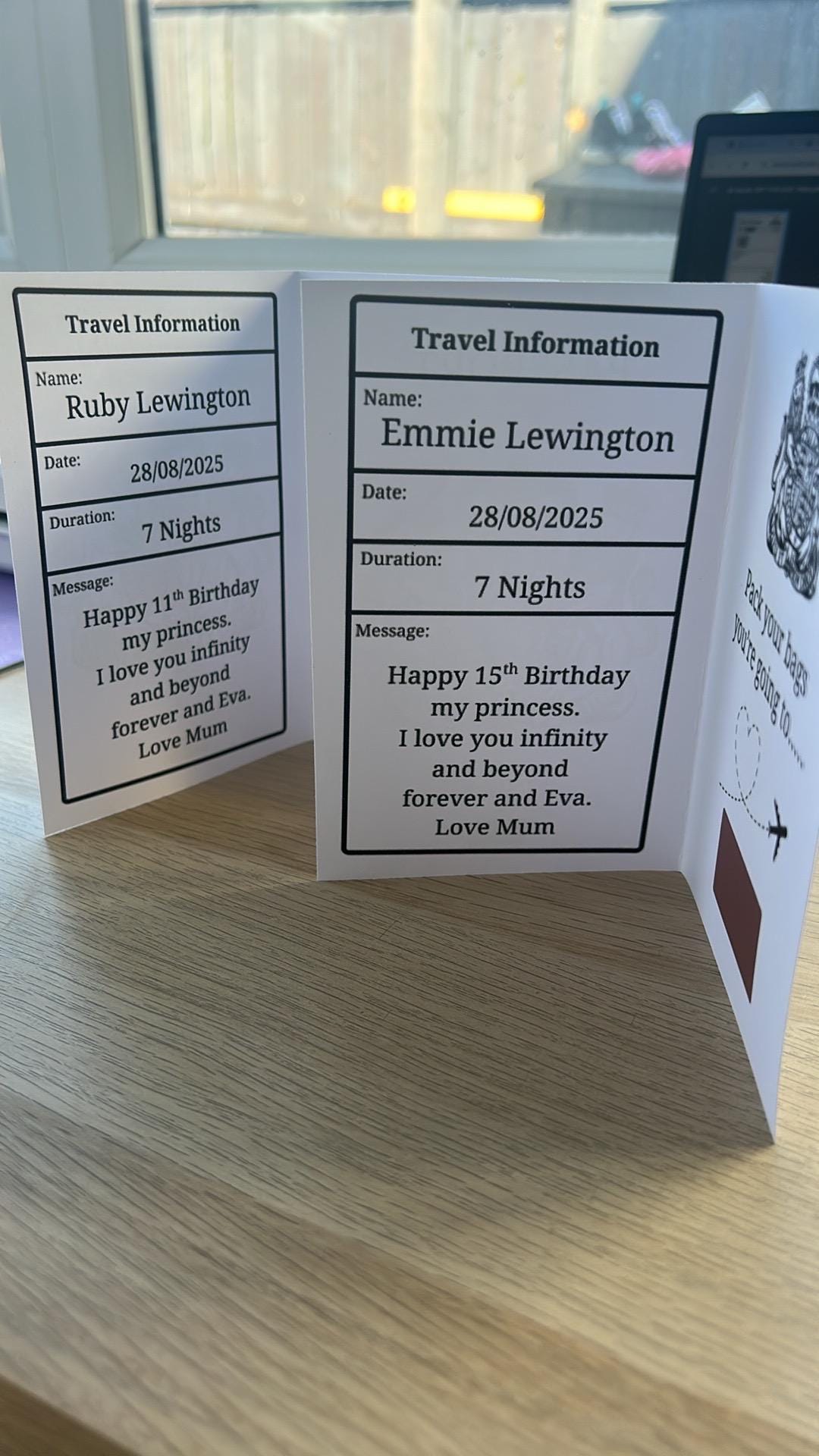 Personalised Holiday Travel Surprise Reveal Scratch Off Foil Novelty Passport, Scratch Card, Scratch Off Voucher, Scratch Surprise Passport
