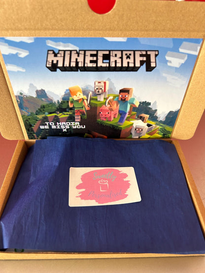Chocolate Kids Gift Selection Box Personalised Hamper Minecraft Barbie And More Choose Cadbury or Kinder
