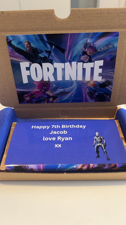 Personalised Gamer Battle Royale Chocolate Bar Wrapper Birthday Christmas Easter Gift