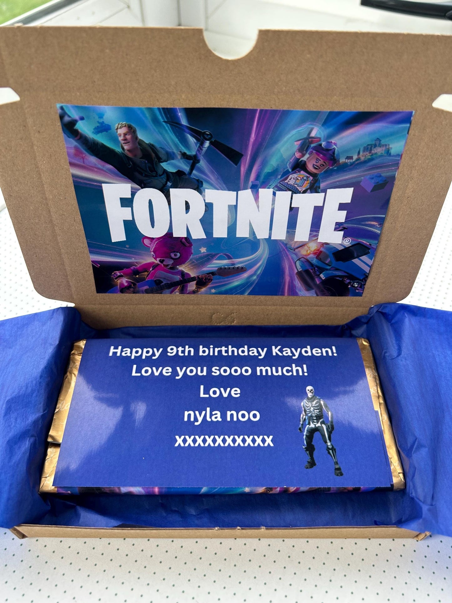 Personalised Gamer Battle Royale Chocolate Bar Wrapper Birthday Christmas Easter Gift