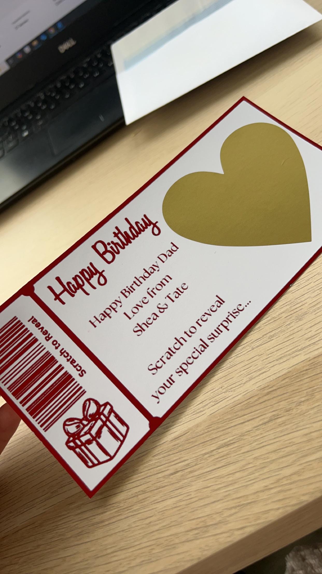Personalised Surprise Scratch Off Birthday Gift Ticket, Scratch Reveal Holiday Gift, Surprise Trip Announcement, Custom Travel Voucher Card