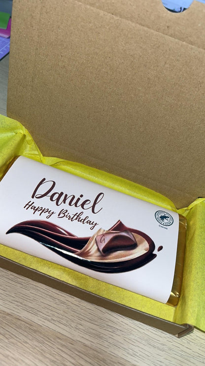 Personalised Sweet Chocolate Bar Wrapper For Galaxy Birthday Xmas Valentine GIFT