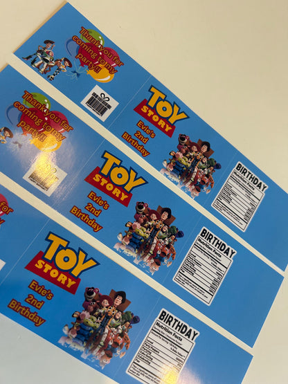 5 X Bluey Personalised Fruit Shoot & Water Bottle Wrapper Labels Birthday Novelty Party Bag Fillers