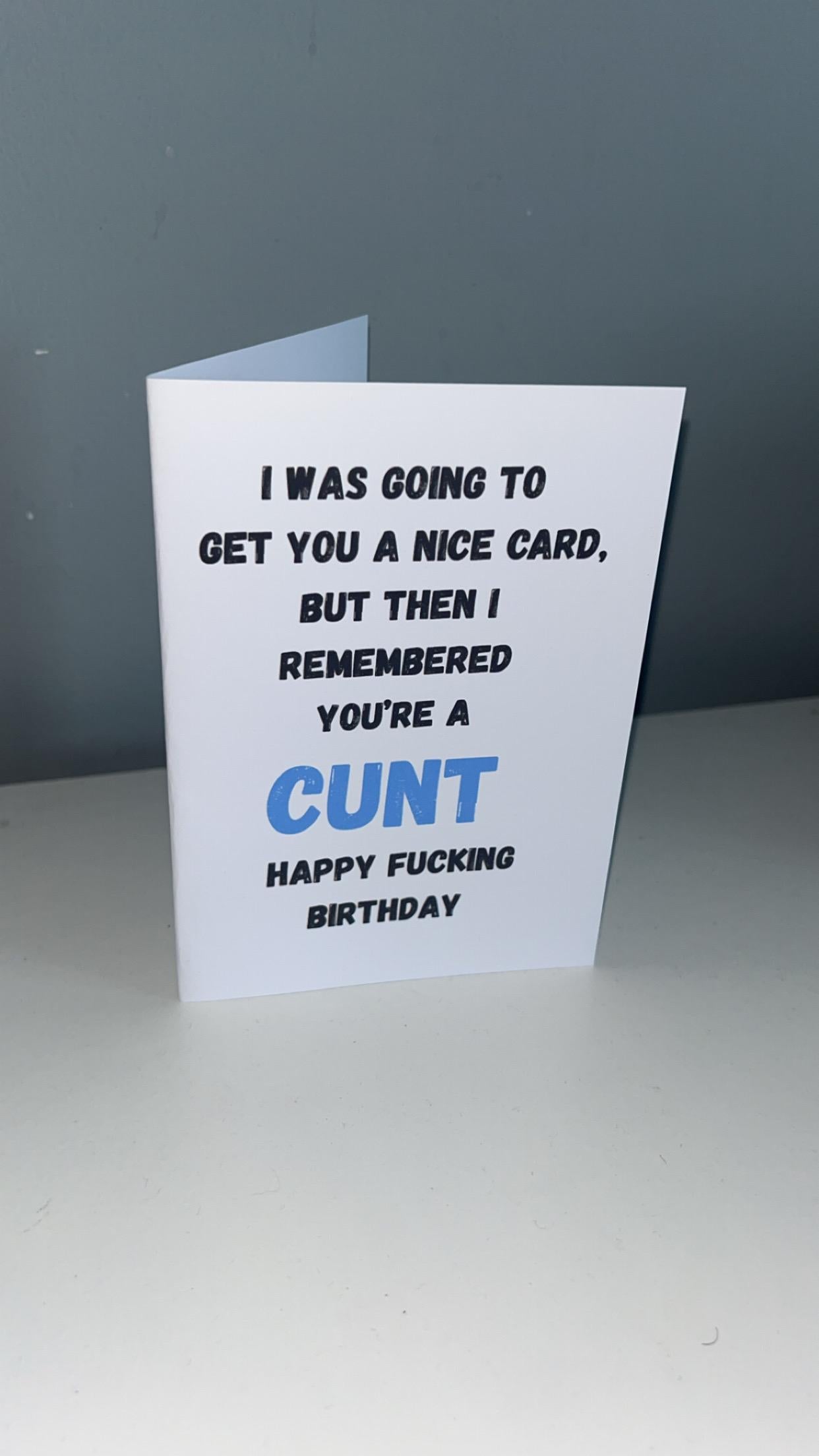 Funny Rude Happy Birthday Card C**T Greetings Card