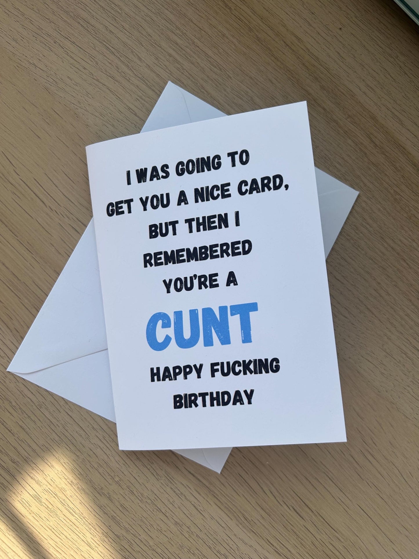 Funny Rude Happy Birthday Card C**T Greetings Card