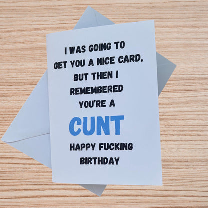 Funny Rude Happy Birthday Card C**T Greetings Card