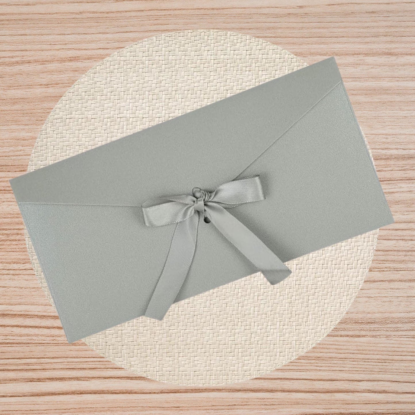 Silver Bow Tied Gift Envelope with Ribbon, Voucher Envelope, Christmas, Luxury  Money Envelope, Christmas Gift, Christmas Gifts 22cm x 11cm
