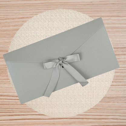 Silver Bow Tied Gift Envelope with Ribbon, Voucher Envelope, Christmas, Luxury  Money Envelope, Christmas Gift, Christmas Gifts 22cm x 11cm