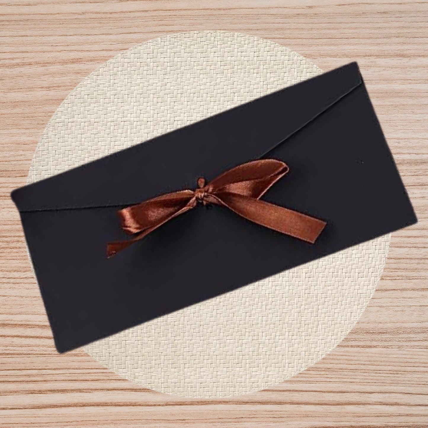 Black Bow Tied Gift Envelope with Ribbon, Voucher Envelope, Christmas, Luxury  Money Envelope, Christmas Gift, Christmas Gifts 22cm x 11cm