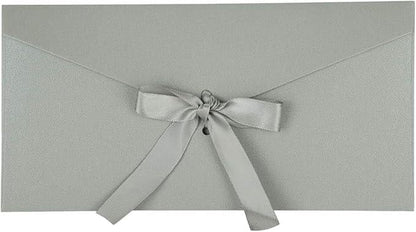 Silver Bow Tied Gift Envelope with Ribbon, Voucher Envelope, Christmas, Luxury  Money Envelope, Christmas Gift, Christmas Gifts 22cm x 11cm