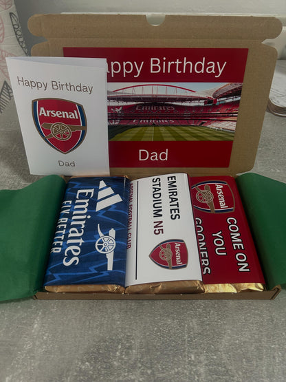 Football Galaxy Hamper Birthday Christmas Easter Gift Personalised & A6 Card