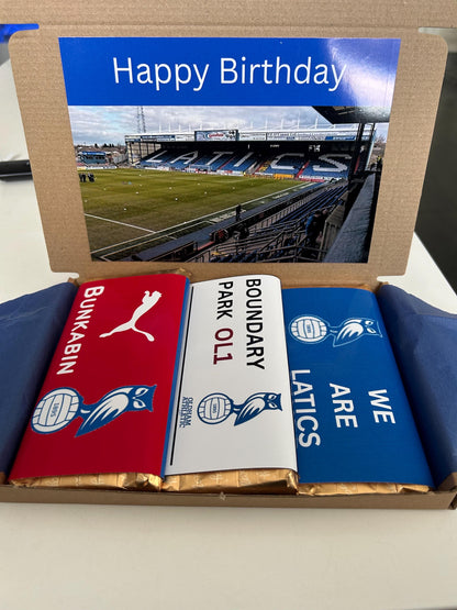 Football Galaxy Hamper Birthday Christmas Easter Gift Personalised & A6 Card
