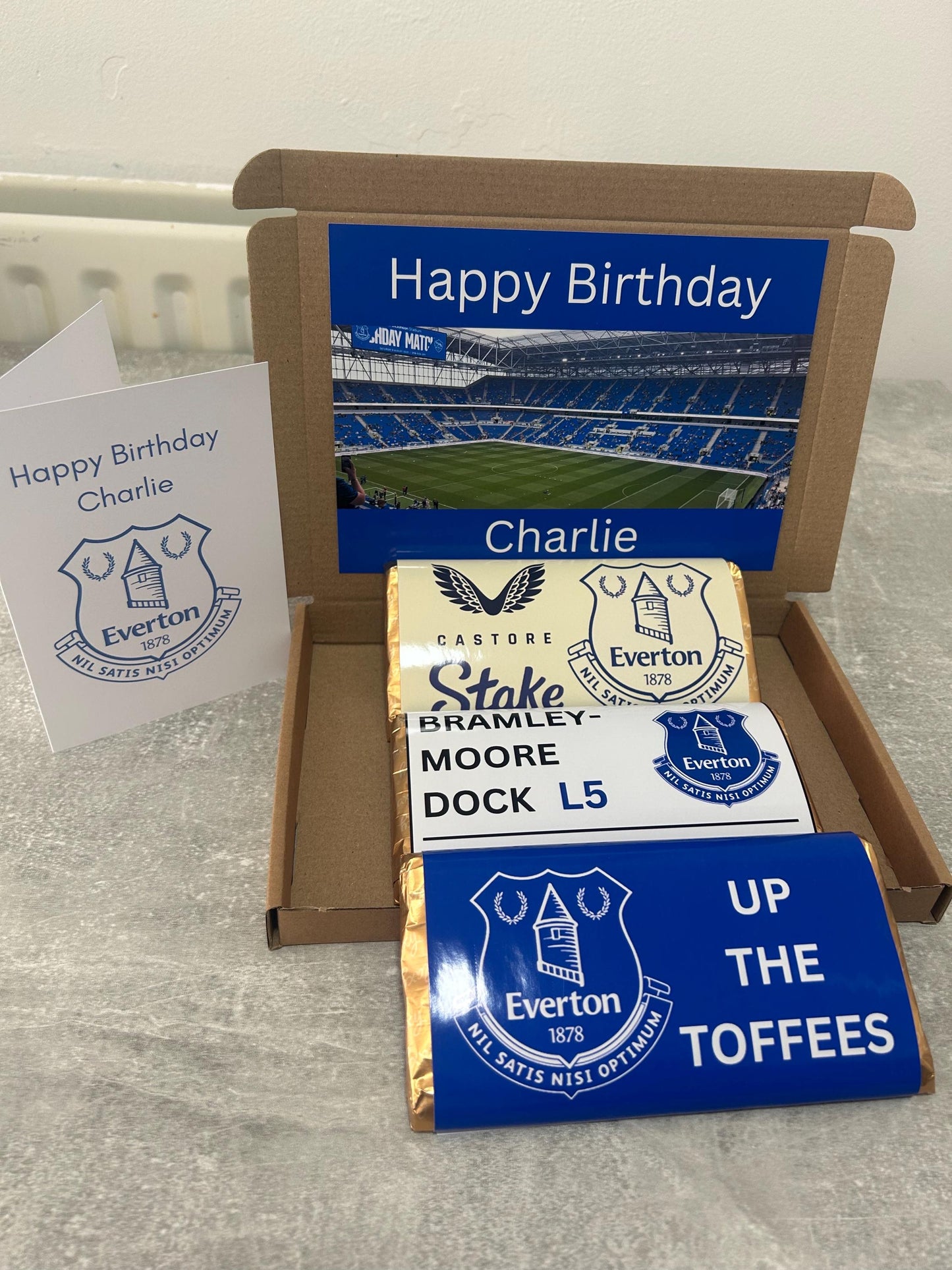 Football Galaxy Hamper Birthday Christmas Easter Gift Personalised & A6 Card