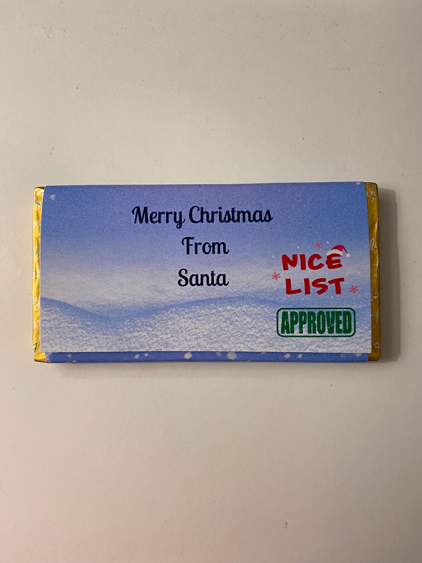 Personalised Chocolate Bar Wrapper Christmas Xmas Present Gift Stocking Filler