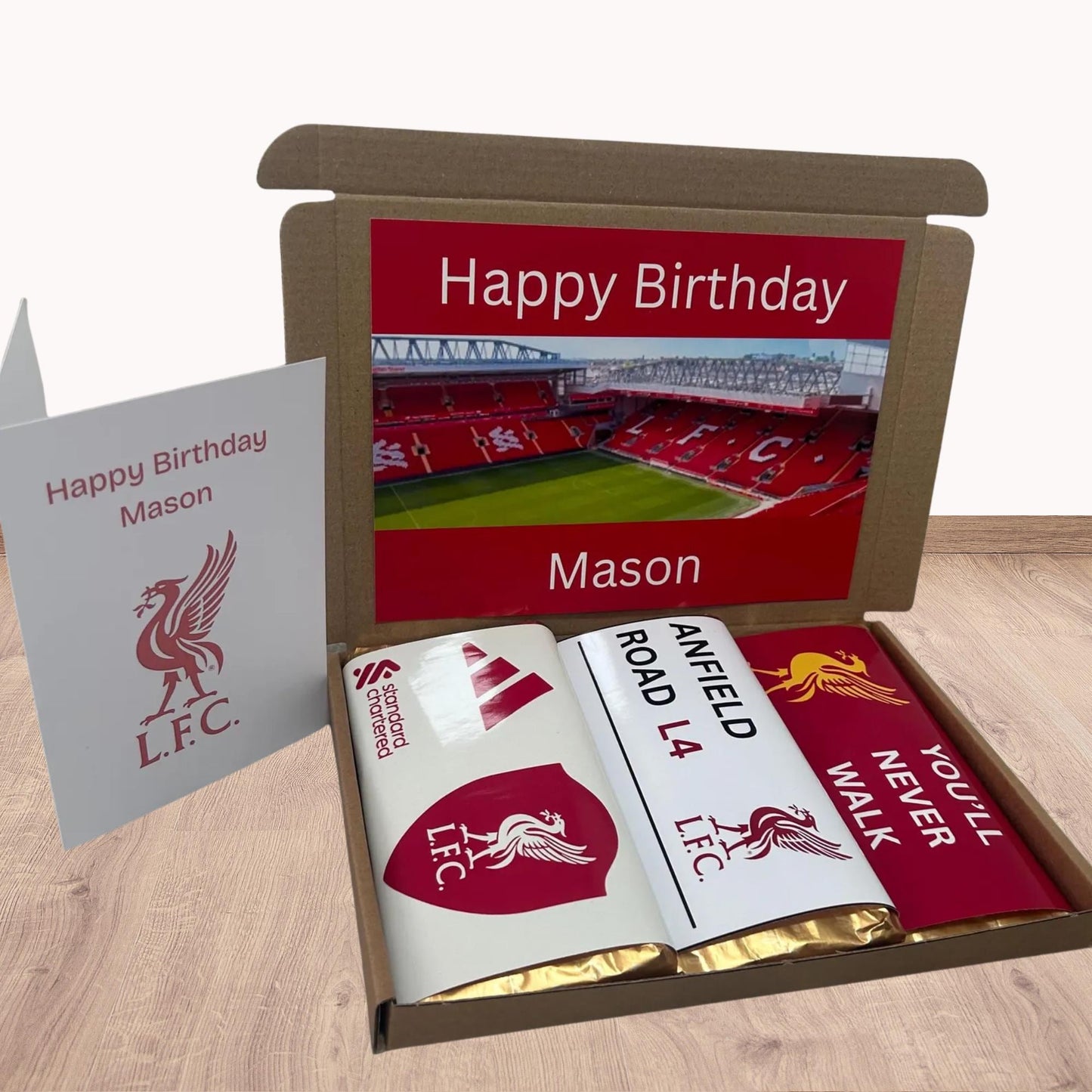 Football Galaxy Hamper Birthday Christmas Easter Gift Personalised & A6 Card