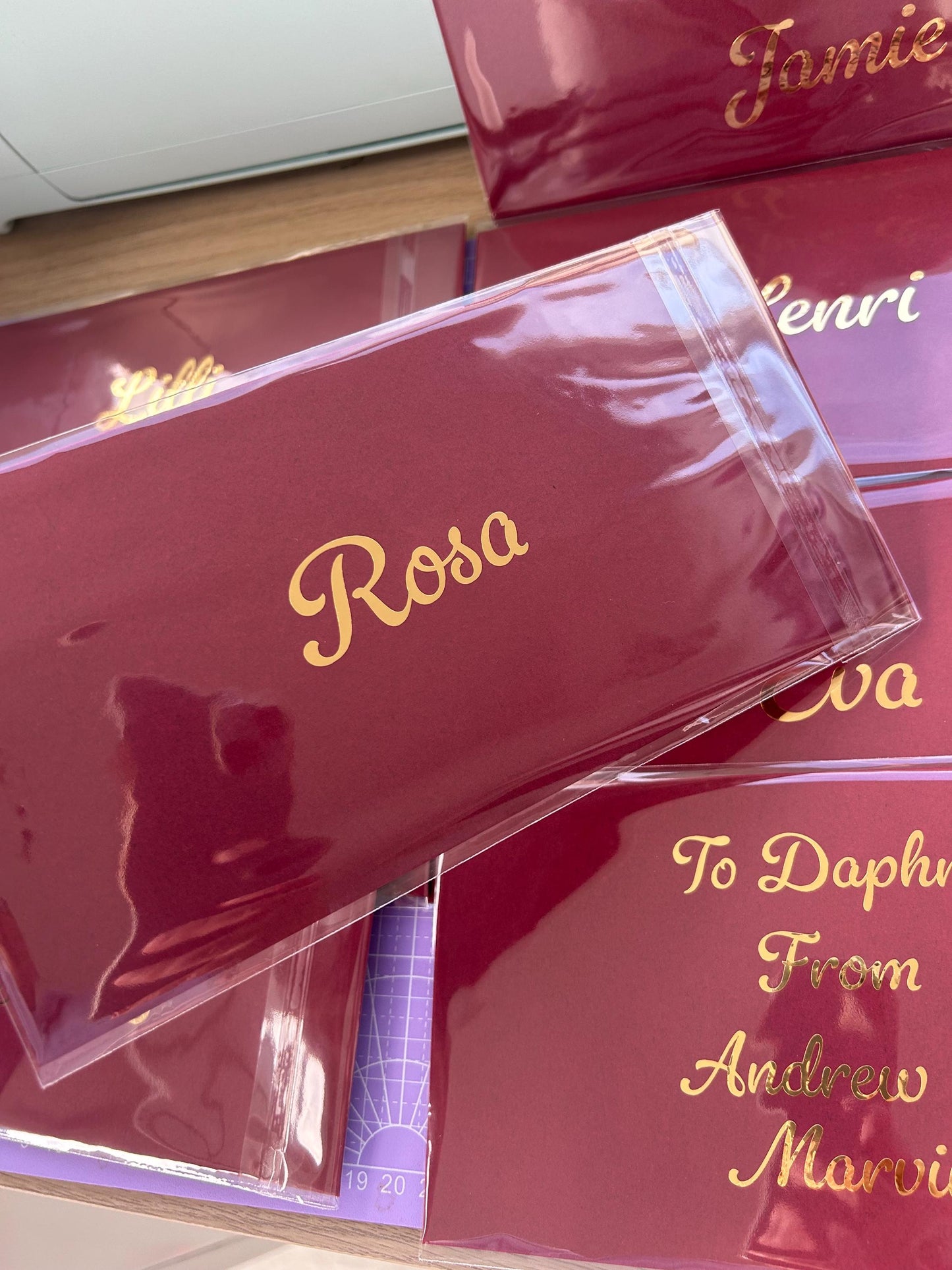 Personalised Red Bow Tied Gift Envelope with Ribbon, Voucher Envelope, Christmas, Luxury  Money Envelope, Christmas Gift, 22cm x 11cm