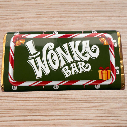 Christmas Wonka Chocolate Bar Wrapper + Golden Ticket Birthday Christmas Easter Gift