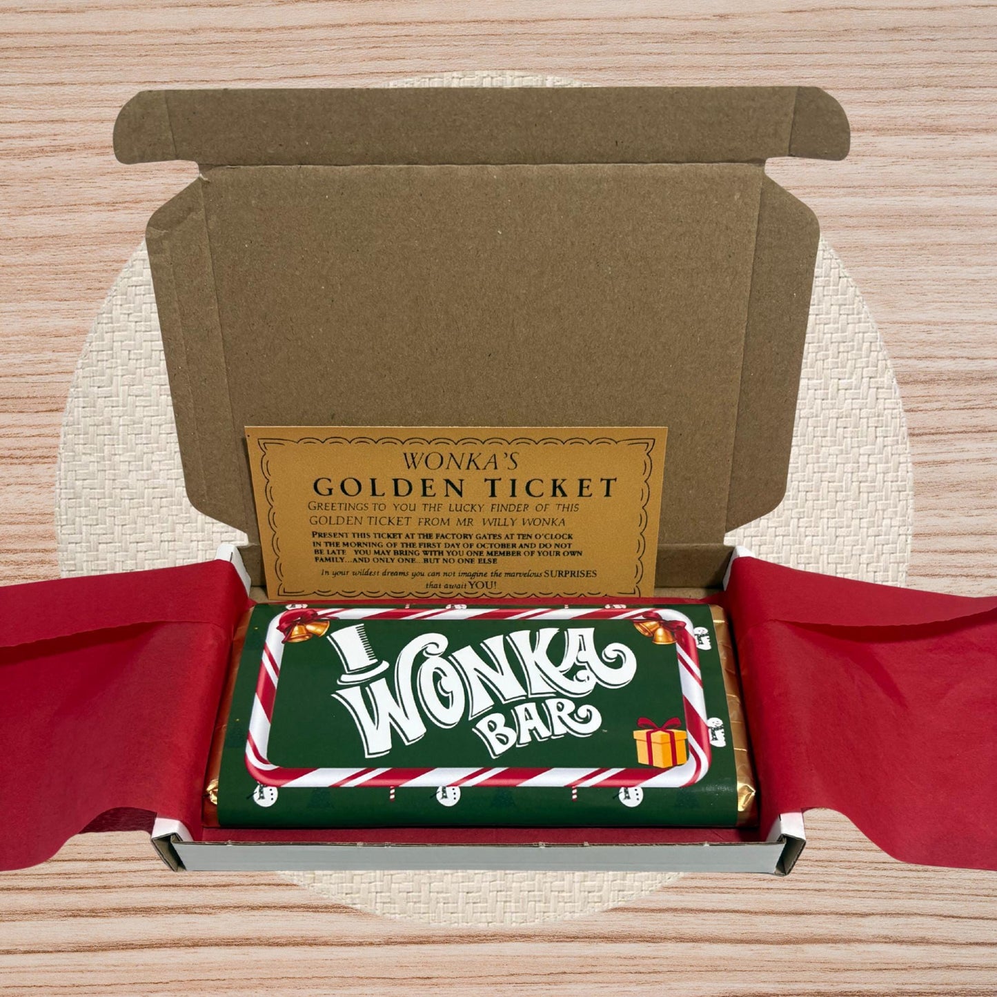 Christmas Wonka Chocolate Bar+ Golden Ticket Birthday Christmas