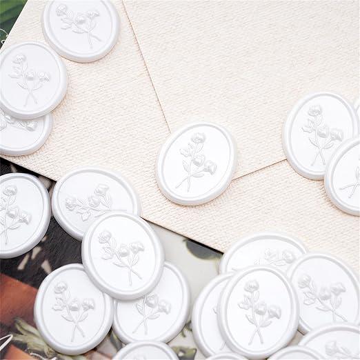 10 x Floral 3D  Wax Seal Stickers | Self-Adhesive Wax Seals | Handmade Wedding Invitations | Envelope Seals | Scrapbooking Embellishments