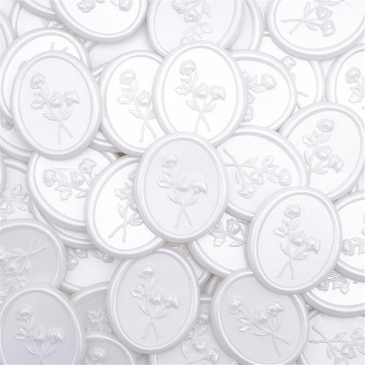 10 x Floral 3D  Wax Seal Stickers | Self-Adhesive Wax Seals | Handmade Wedding Invitations | Envelope Seals | Scrapbooking Embellishments