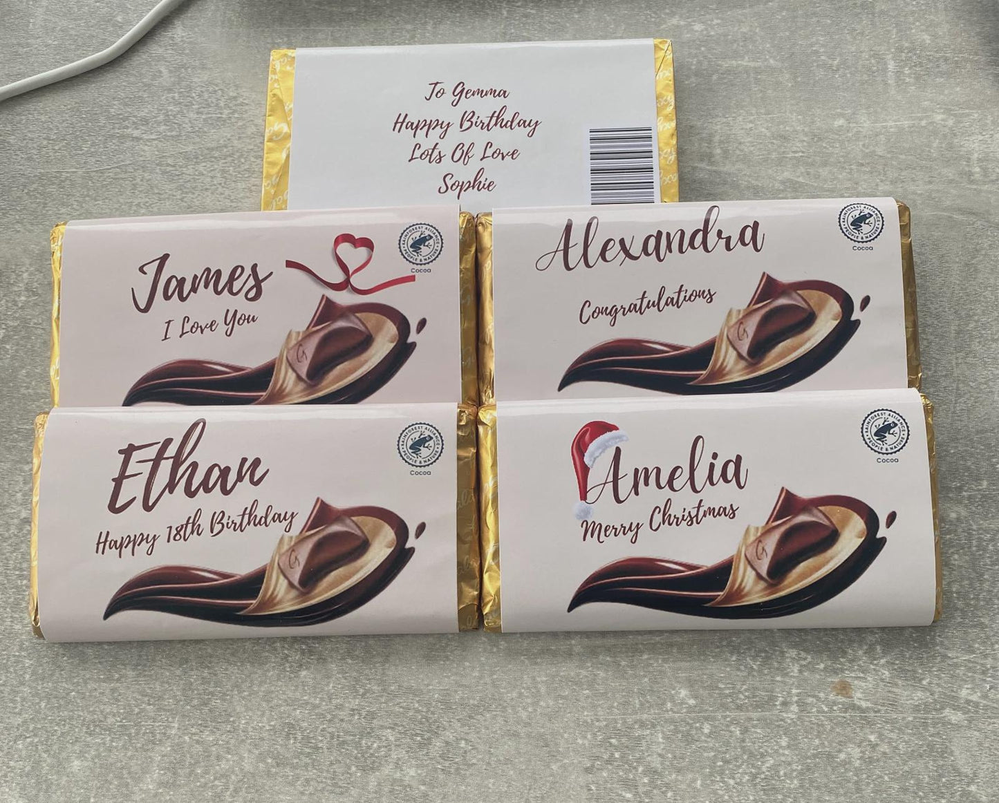 Personalised Chocolate Bar Wrapper | Custom Birthday Chocolate Gift | Any Age Occasion | Custom Name Chocolate Bar | Unique Birthday Present