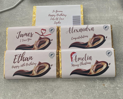 Personalised Chocolate Bar Wrapper | Custom Birthday Chocolate Gift | Any Age Occasion | Custom Name Chocolate Bar | Unique Birthday Present