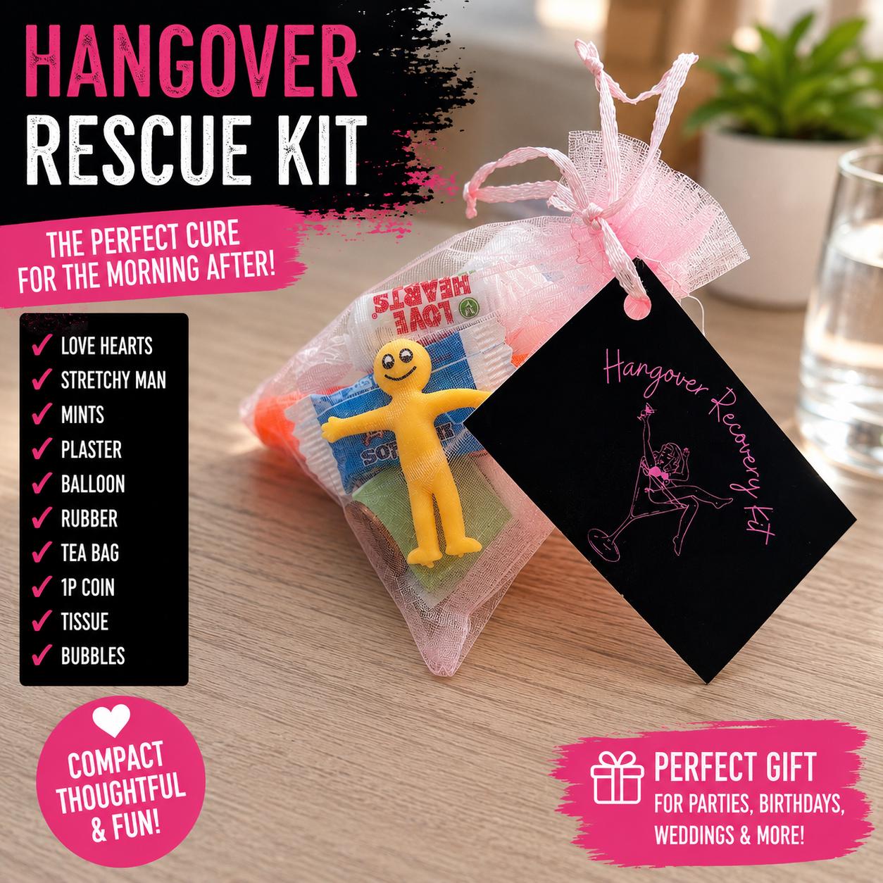 Personalised Hangover Recovery Kit Gift | Funny Hangover Survival Kit | Hen Party Favour | Wedding Recovery Bag | Morning After Gift