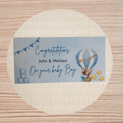 Personalised Baby Boy Money Wallet | New Baby Cash Gift Holder | Baby Shower Gift | Keepsake | Money Envelope