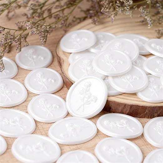 10 x Floral 3D  Wax Seal Stickers | Self-Adhesive Wax Seals | Handmade Wedding Invitations | Envelope Seals | Scrapbooking Embellishments