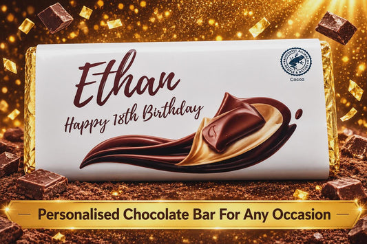 Personalised Chocolate Bar Wrapper | Custom Birthday Chocolate Gift | Any Age Occasion | Custom Name Chocolate Bar | Unique Birthday Present